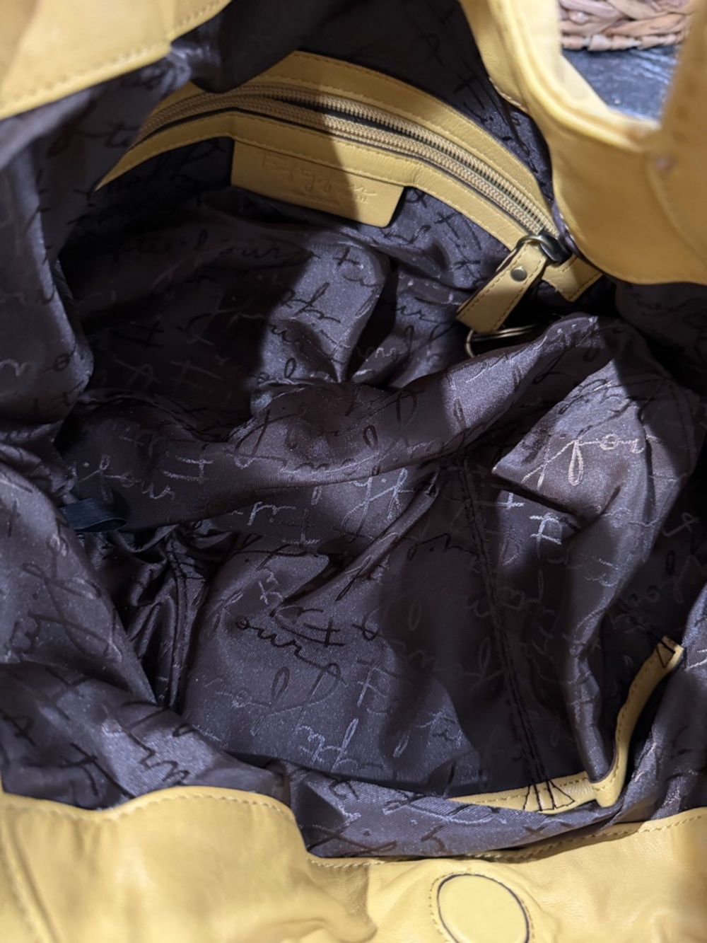 Fossil “Fifty-four” Yellow Leather Hobo Bag - Picture 7 of 11